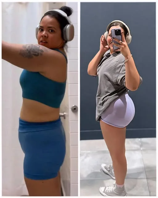 Antes y después de alumna 1